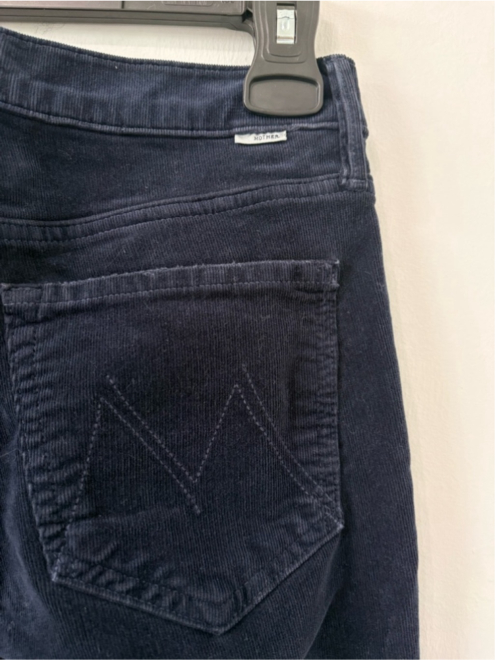 MOTHER Mid Rise Dazzler Ankle Fray Corduroy Sz 26 (14”W) Hopscotch Night Sky EUC - Picture 9 of 14